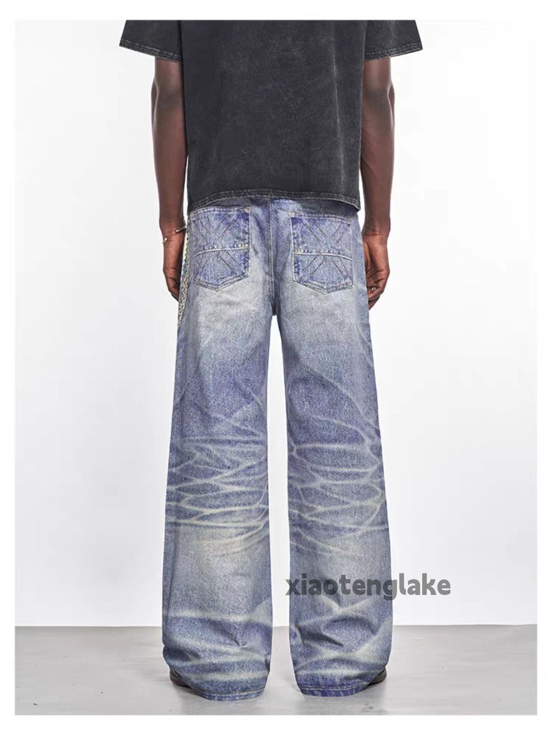 Jean Utility washed faded punk grunge hiphop yuppie jeans Size US 28 / EU 44 - 4 Thumbnail