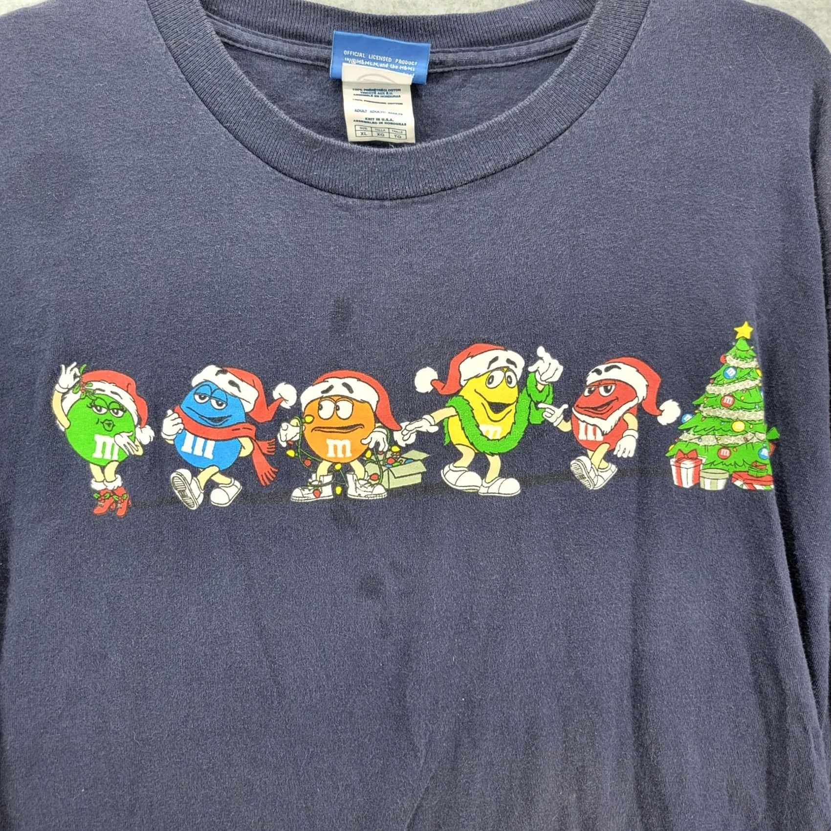 Vintage VINTAGE M&Ms Candy Christmas Shirt Blue X Large Men Size US XL / EU 56 / 4 - 2 Thumbnail