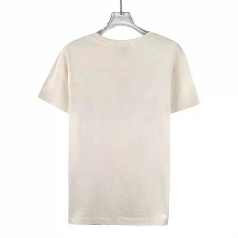 Louis Vuitton Louis Vuitton 22 beige striped chain cotton crewneck T-shi Size S / US 4 / IT 40 - 2 Thumbnail