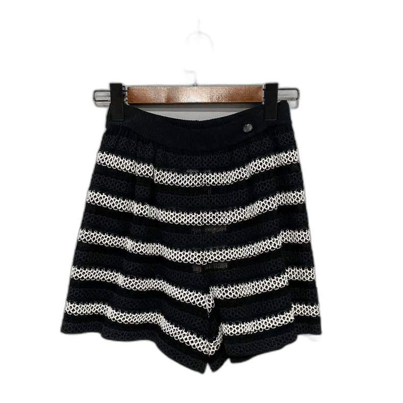 Chanel Chanel Striped Woven Shorts -2505 Size US 34 / EU 50 - 1 Thumbnail