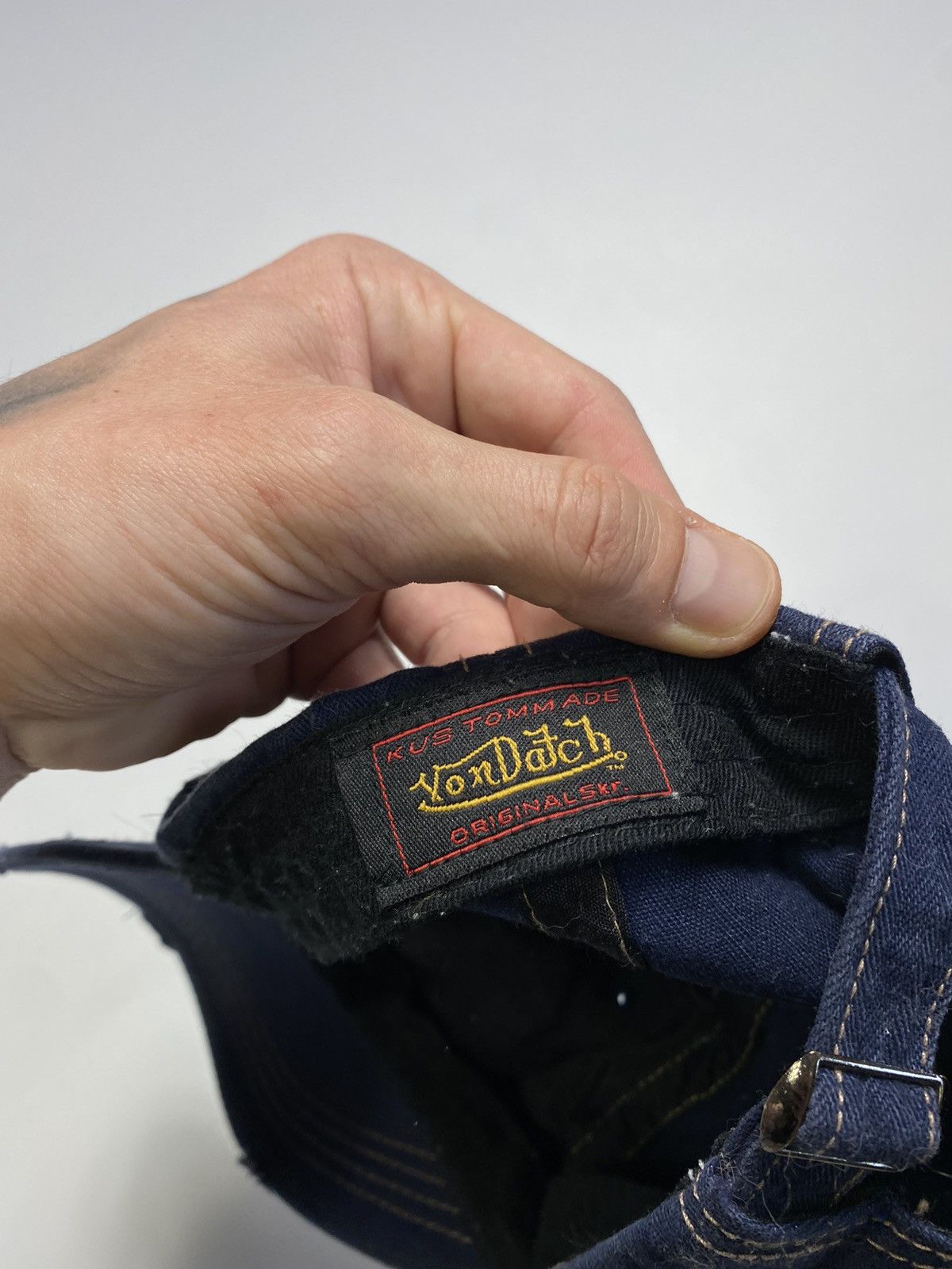 Von Dutch Rare Vintage Von Dutch Distressed Denim Cap Hut Size ONE SIZE - 9 Thumbnail