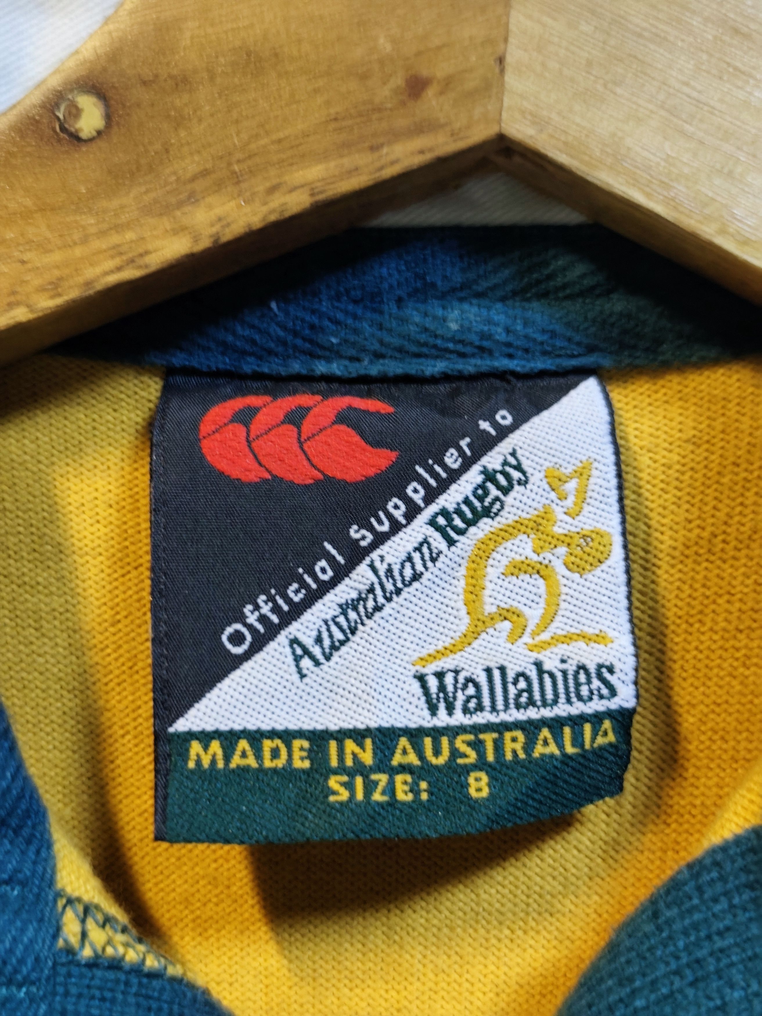 Canterbury of New Zealand Vtg 90s Canterbury Wallabies Kids Rugby Shirt Vodafone Size US XS / EU 42 / 0 - 6 Thumbnail