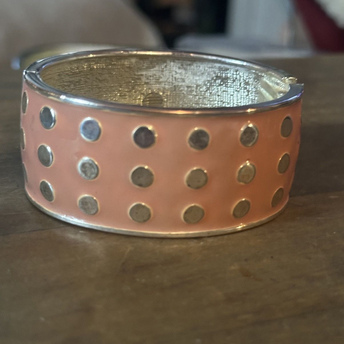 Other Enamel polka dot hinged bangle bracelet Size ONE SIZE - 6 Thumbnail