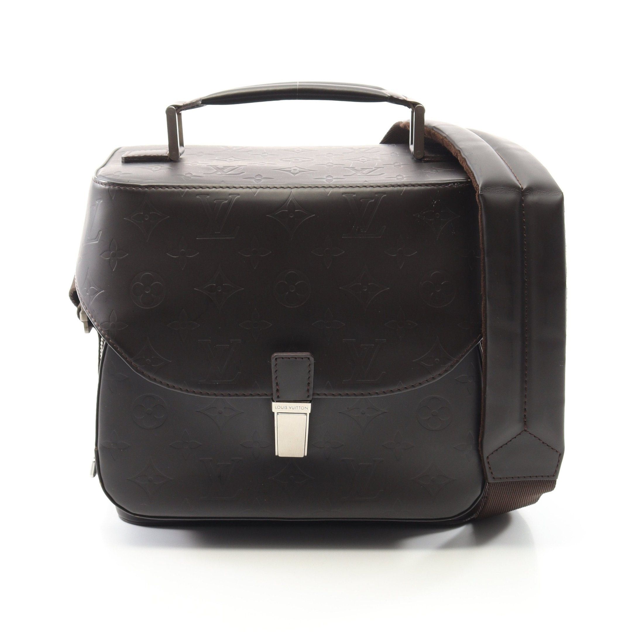 Louis Vuitton Louis Vuitton Charlie Camera Bag Monogram Glace Shoulder Leather Dark Brown Size ONE SIZE - 1 Thumbnail