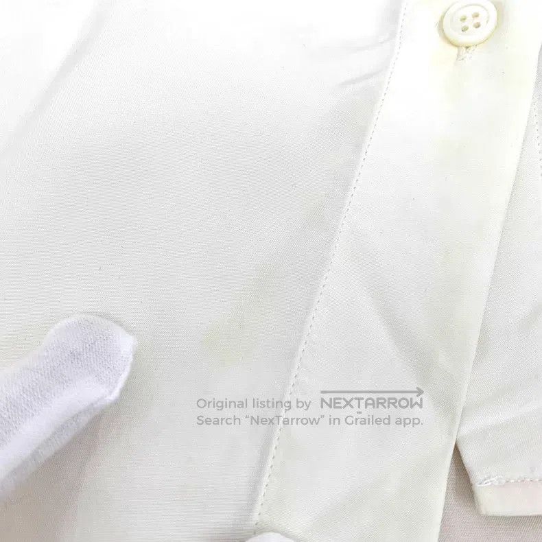 Loewe Loewe White Logo Embroidered Silk V-neck Single Button Lon Size XS / US 0-2 / IT 36-38 - 9 Thumbnail