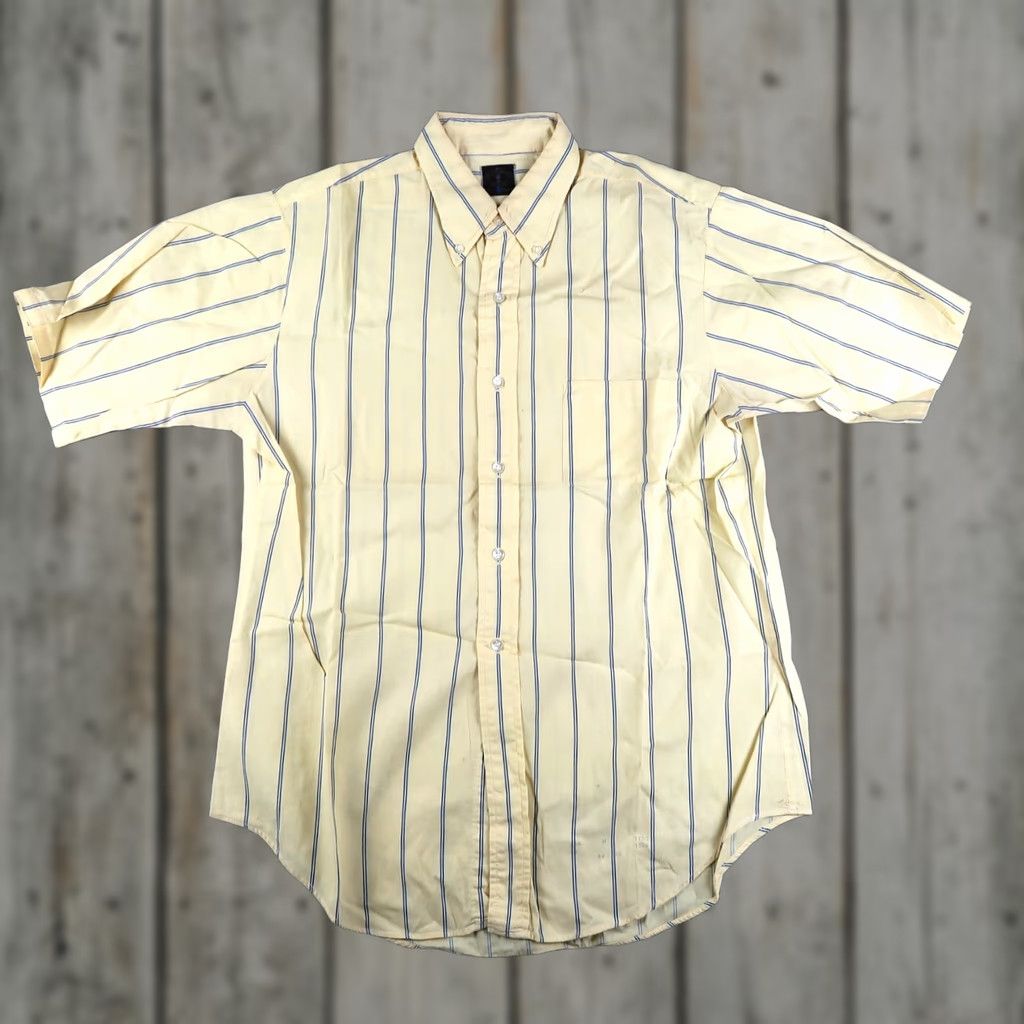 Vintage VINTAGE TownCraft Shirt Mens M Yellow Stripe Button-Down 70s 80s Size US M / EU 48-50 / 2 - 1 Thumbnail