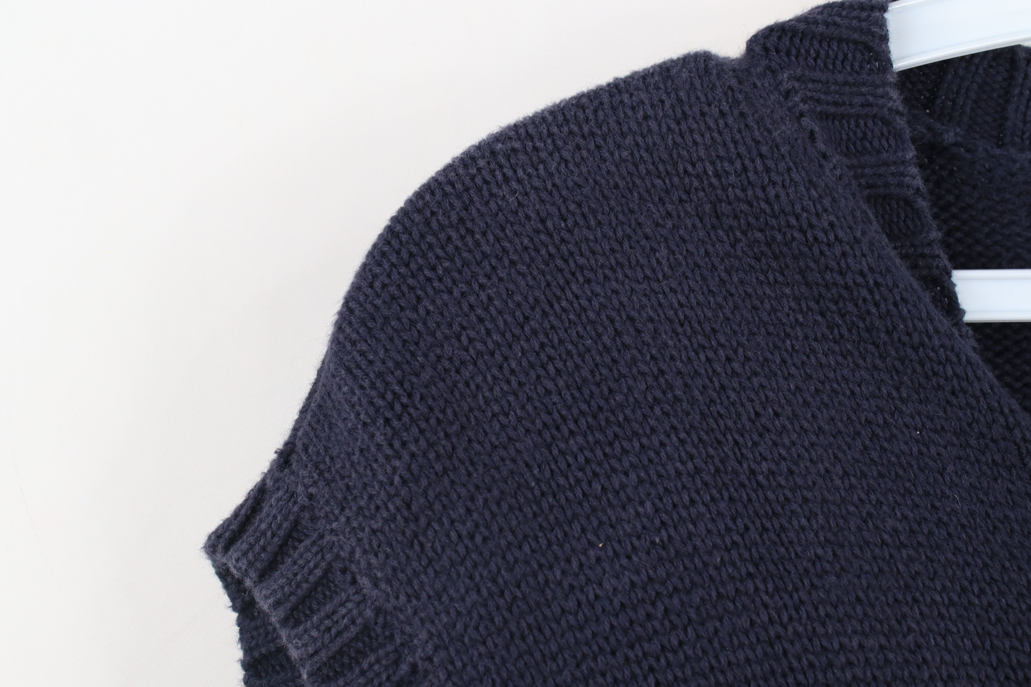 Tommy Hilfiger × Vintage Vintage 90s Tommy Hilfiger Crest Cotton Knit Sweater Vest Size US XL / EU 56 / 4 - 8 Thumbnail