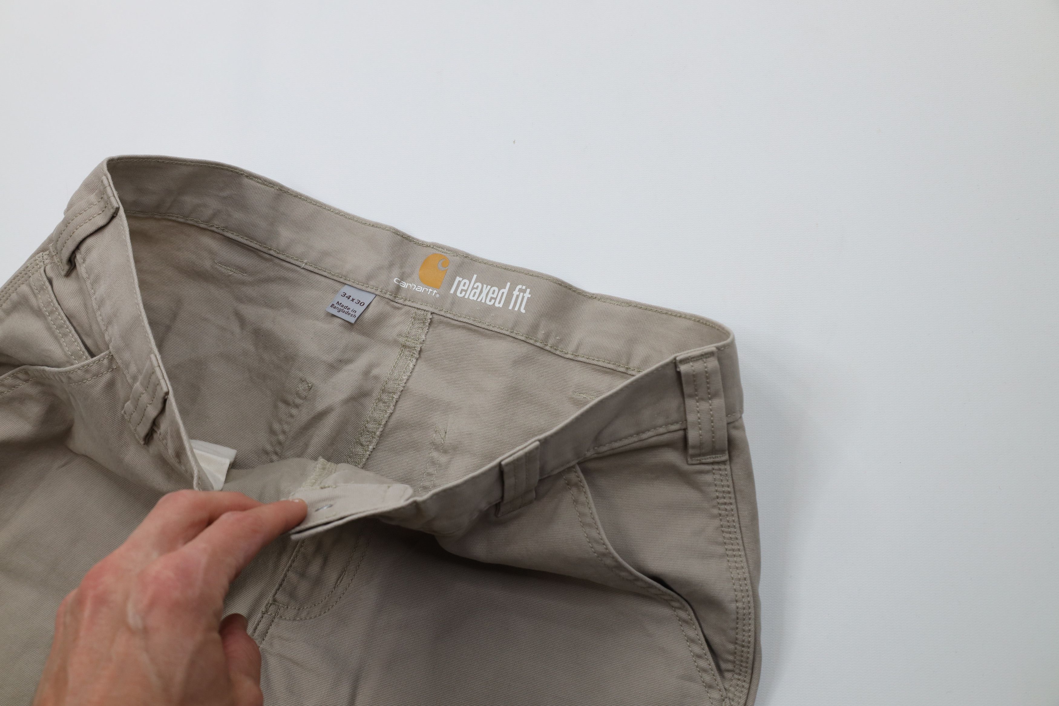 Carhartt Vintage Y2K Carhartt Fit Stretch Wide Leg Pants Beige Size US 34 / EU 50 - 8 Thumbnail