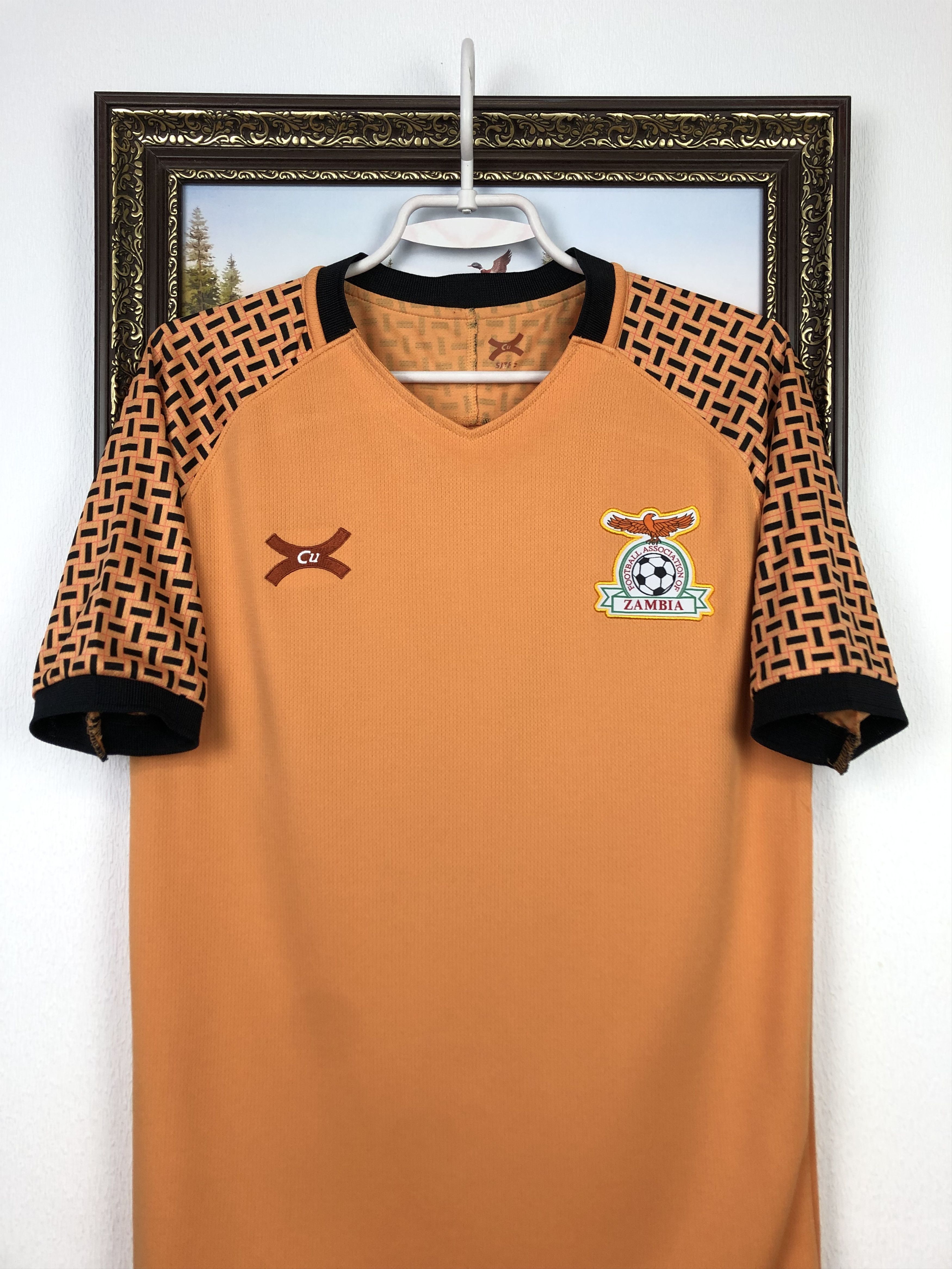 Vintage Zambia football shirt 2018 Soccer Jersey Mens Trikot Tee Size US S / EU 44-46 / 1 - 2 Thumbnail