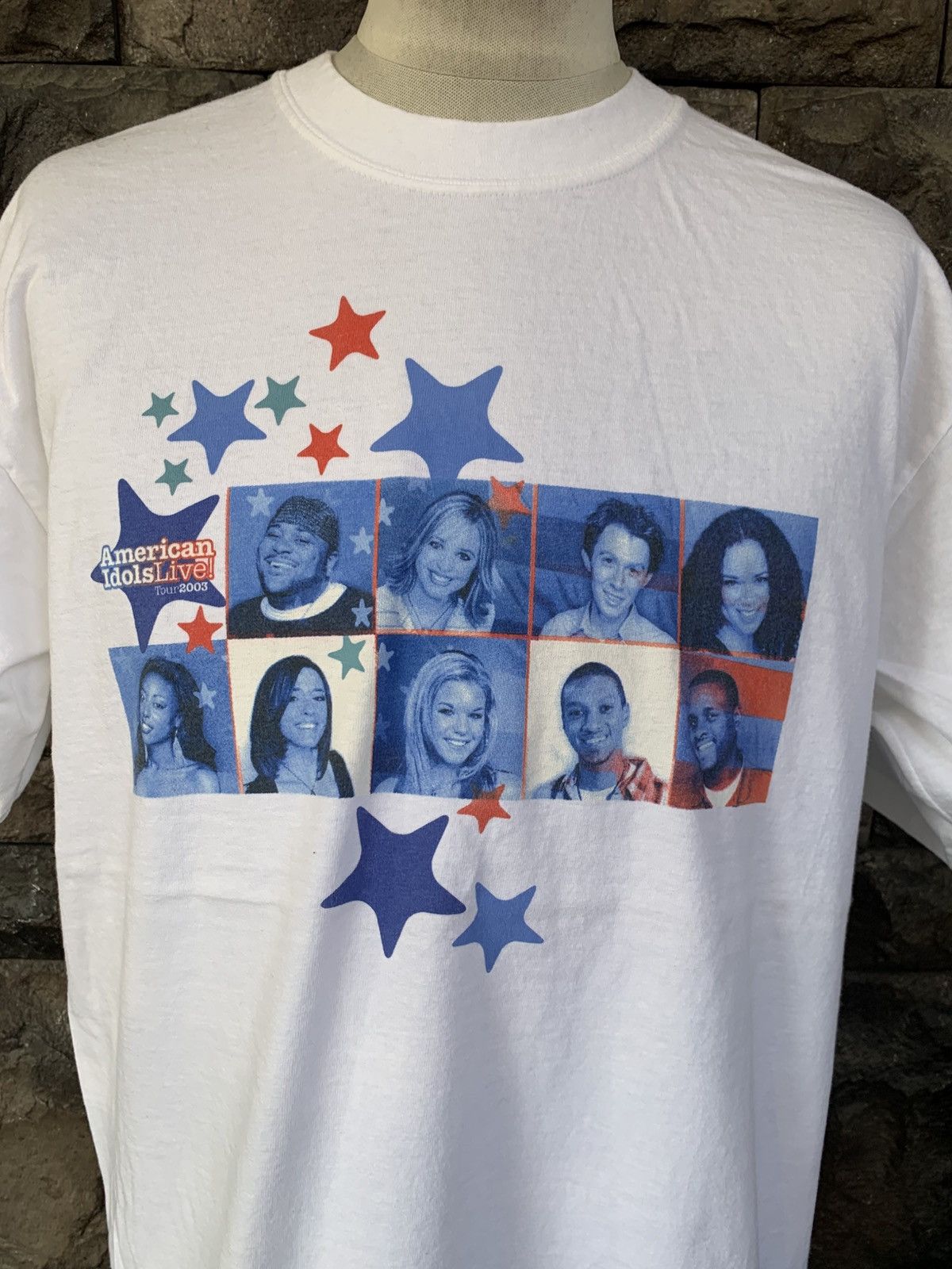 Vintage Vintage 2003 American Idols Live Tour T shirt Size US L / EU 52-54 / 3 - 2 Thumbnail