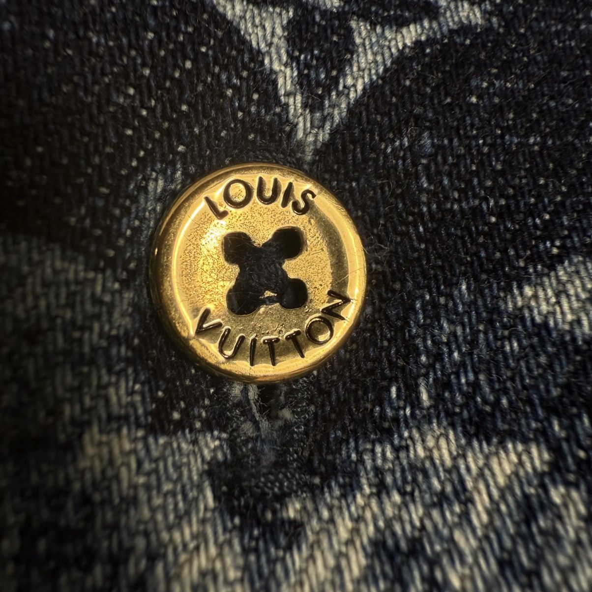 Louis Vuitton Louis Vuitton Tapestry Denim Monogram ‘Blue’ Button Up Shirt Size US XL / EU 56 / 4 - 4 Thumbnail