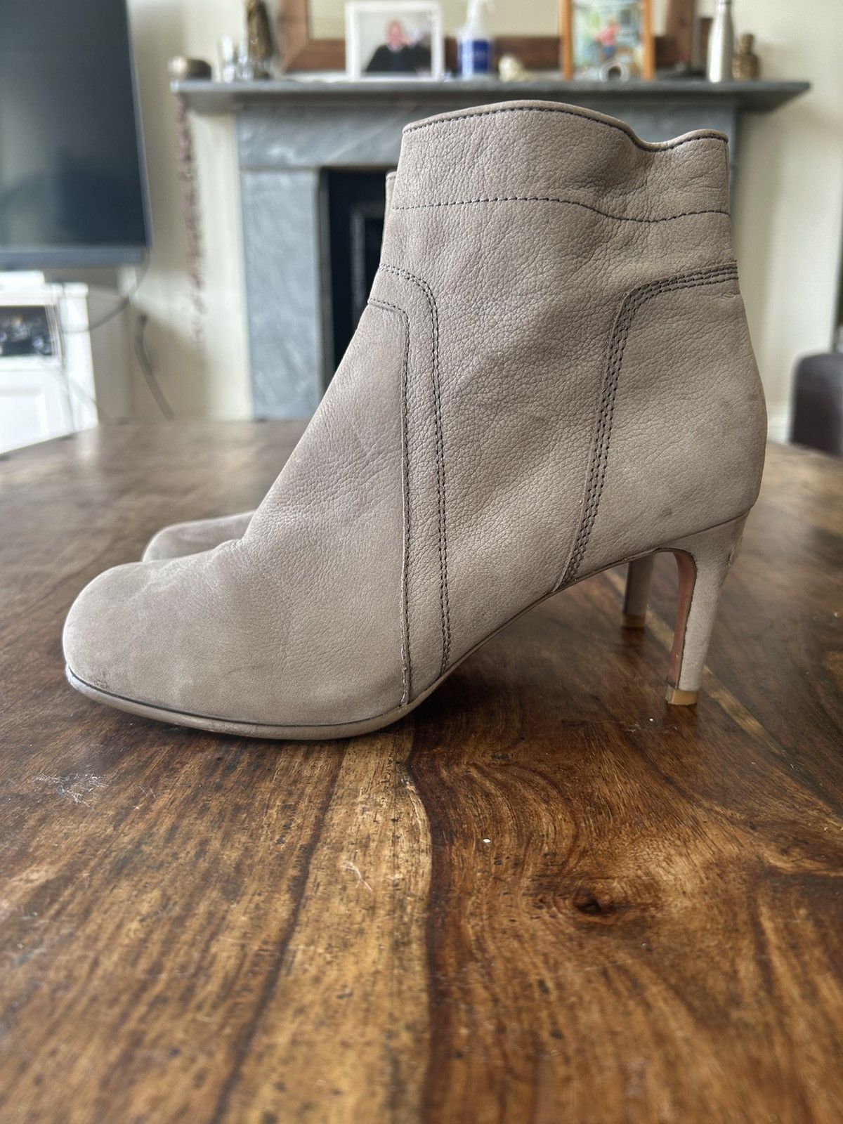 Rick Owens FW2010 Rick Owens ‘Gleam’ High Heel Leather Ankle Boots Size US 5.5 / IT 35.5 - 2 Thumbnail