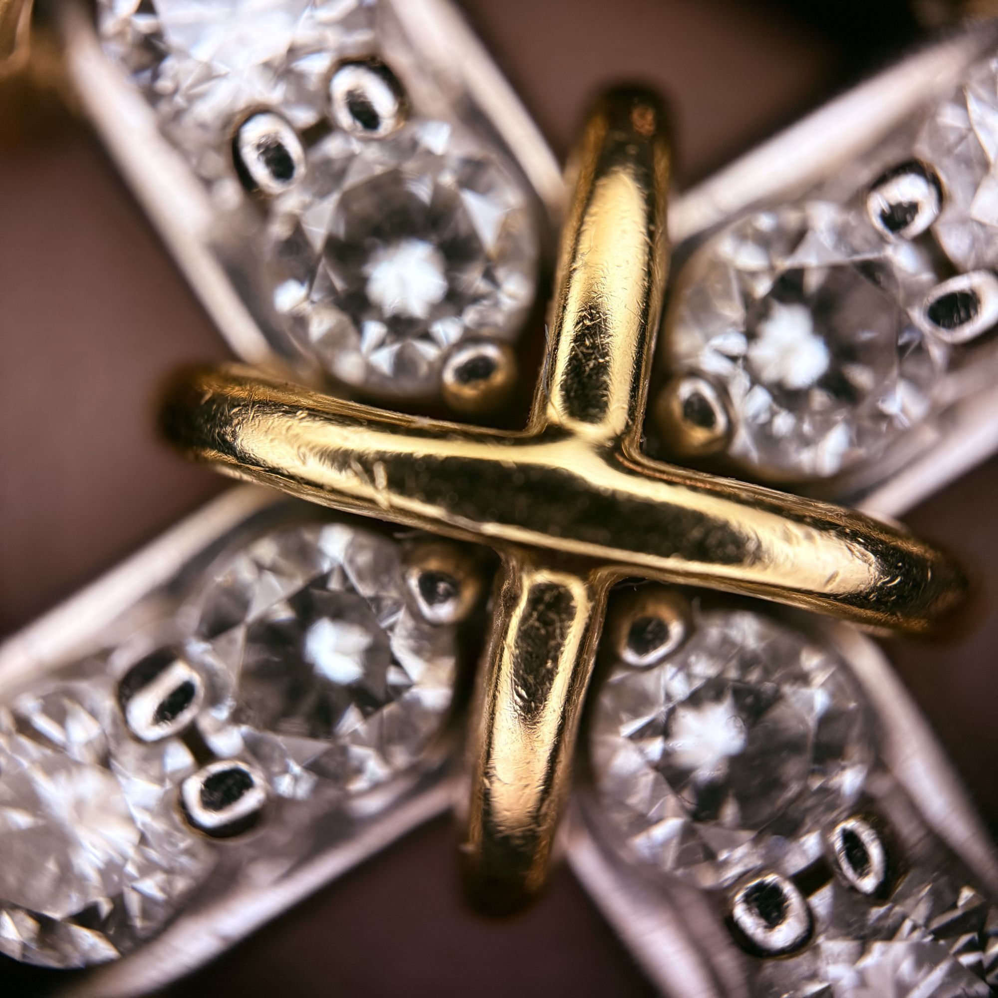 Tiffany & Co. Tiffany & Co. 18K Gold & Sterling Silver Diamond Cross Penda Size ONE SIZE - 4 Thumbnail
