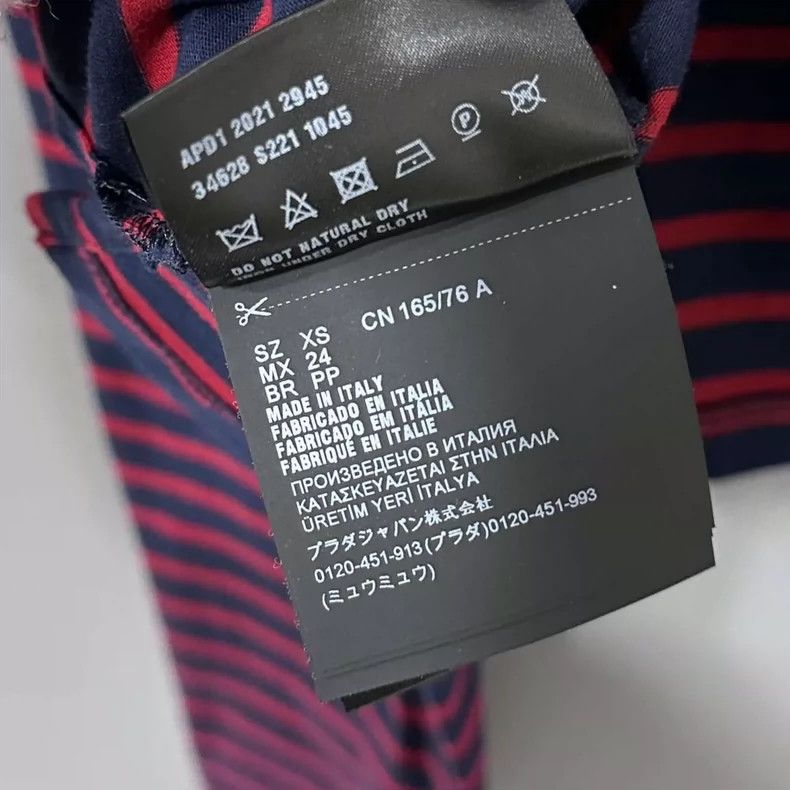 Prada Prada Triangle striped long sleeves 2502-Nextarrow Size US XS / EU 42 / 0 - 5 Thumbnail