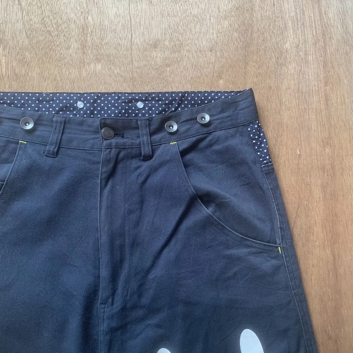 Japanese Brand 🔥 SALE 🔥 GHOSTLES TROUSERS CHIP CHIP SUSPENDERS DROP PANTS Size US 31 - 4 Thumbnail