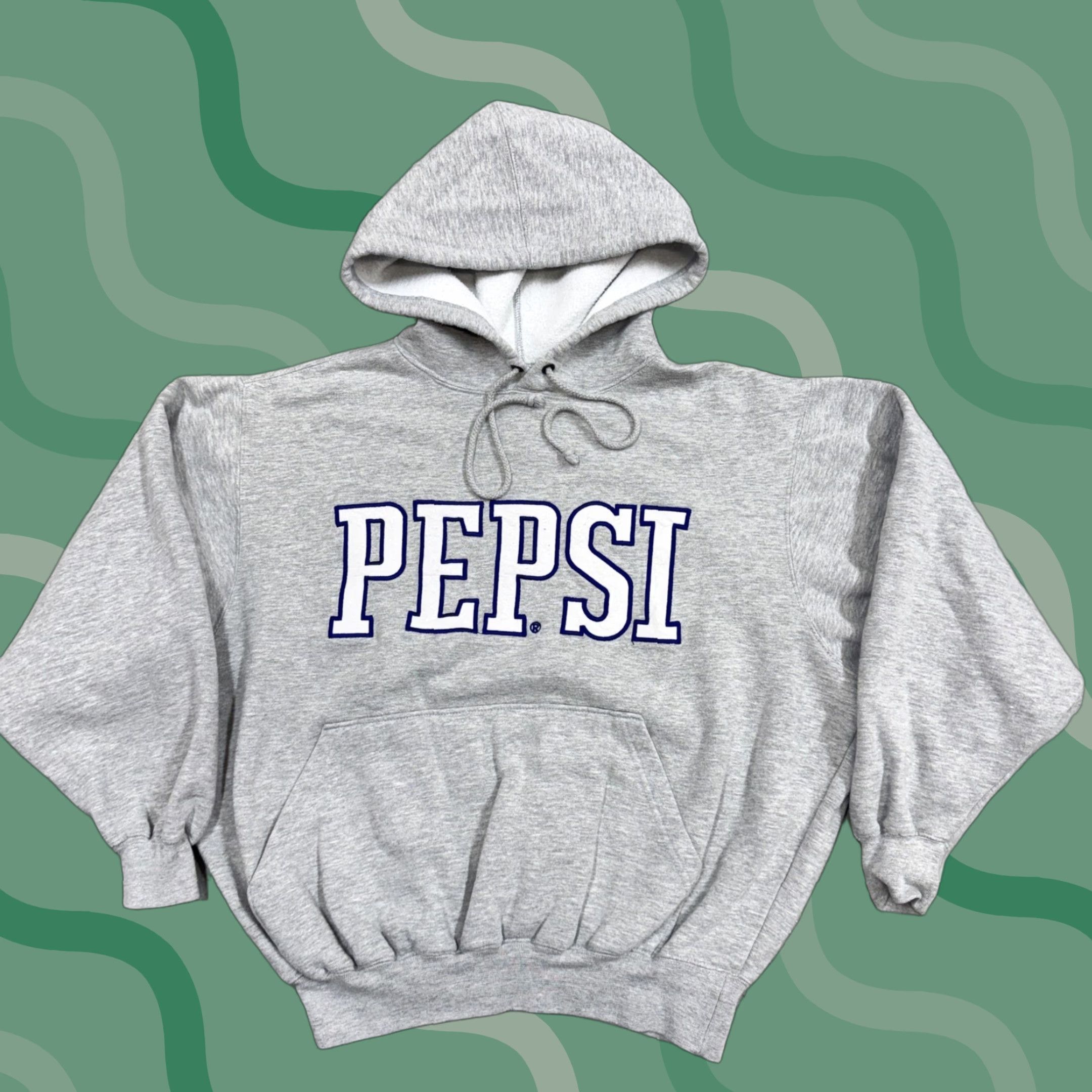 Champion VINTAGE Pepsi Hoodie Mens Small Gray Pullover Fleece Champion Spell Out 90s Size US S / EU 44-46 / 1 - 1 Thumbnail