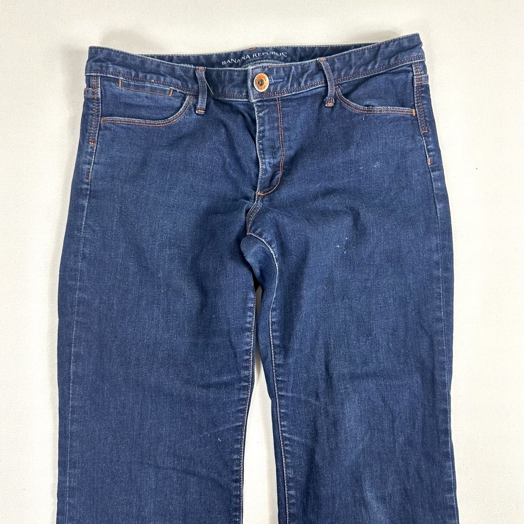 Banana Republic Banana Republic Boot Jeans Womens 31R Dark Wash Blue Stretch Denim Casual Bootcut Pockets Size 24" / US 00 / IT 34 - 3 Thumbnail