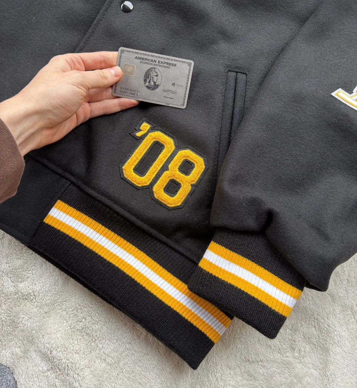 NHL × October's Very Own OVO x Boston Bruins Varsity Jacket Size US XXL / EU 58 / 5 - 3 Thumbnail