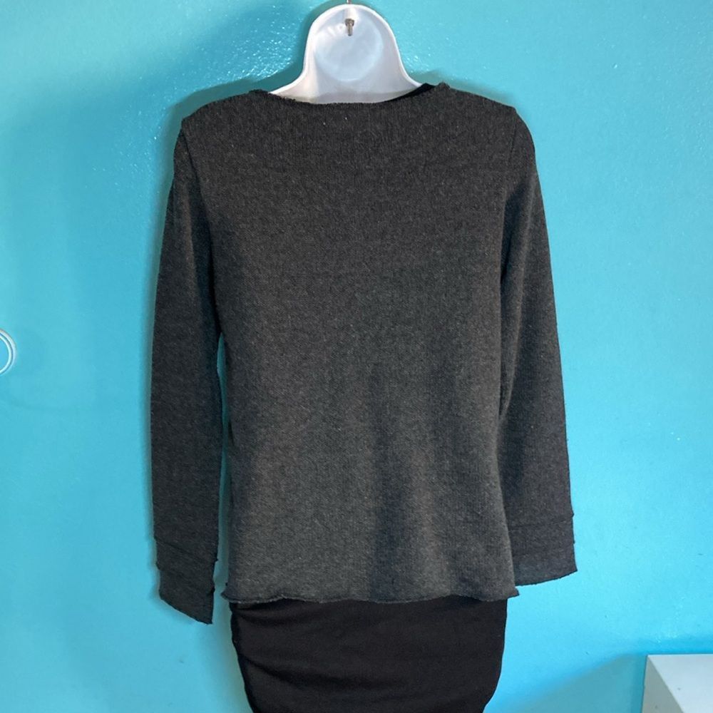 Muubaa Luukaa Size S Gray Knit Swing A-Line Pullover Sweater Size S / US 4 / IT 40 - 8 Thumbnail