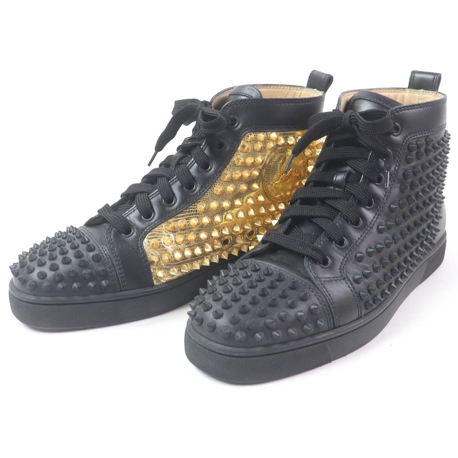 Christian Louboutin Christian Louboutin Christian Louboutin Spike Studs Leather Sneakers Leather Shoes Size ONE SIZE - 1 Thumbnail
