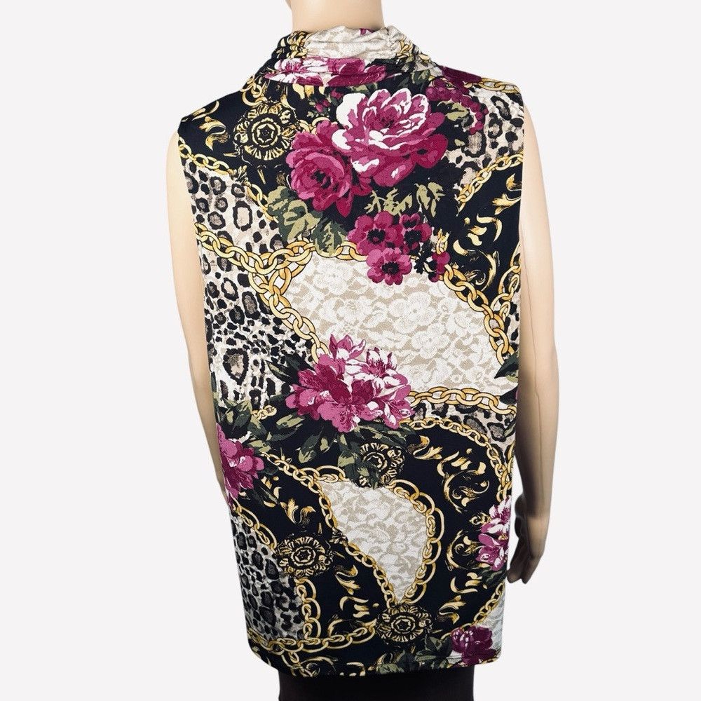 Other Susan Graver Printed Liquid Knit High Neck Sleeveless Top A Size XL / US 12-14 / IT 48-50 - 4 Thumbnail