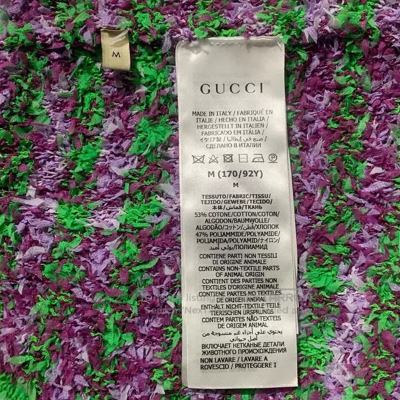 Gucci Gucci Green full-print double G cotton V-neck single-breas Size M / US 6-8 / IT 42-44 - 7 Thumbnail