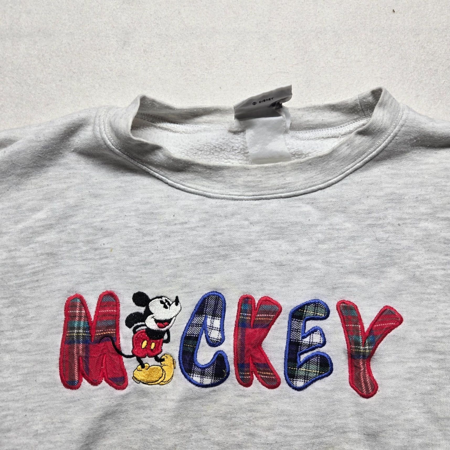 CO VINTAGE Mickey Mouse Crewneck Pullover Sweatshirt White XL Mens Size US XL / EU 56 / 4 - 2 Thumbnail