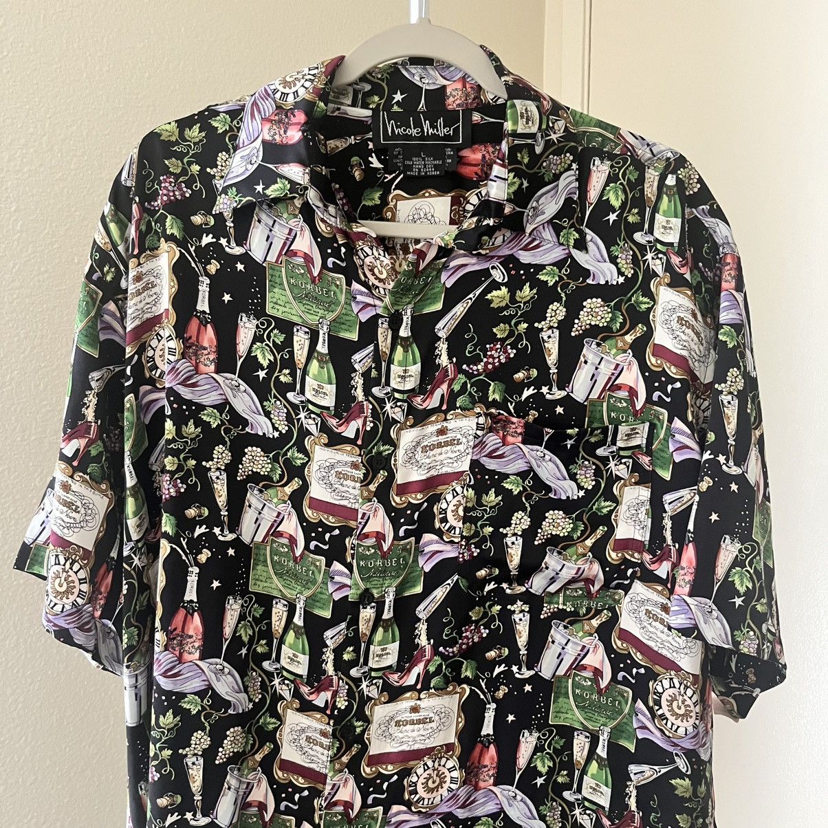 Nicole Miller 1994 Nicole Miller Limited Edition 100% Silk Korbel Shirt L Size US L / EU 52-54 / 3 - 2 Thumbnail