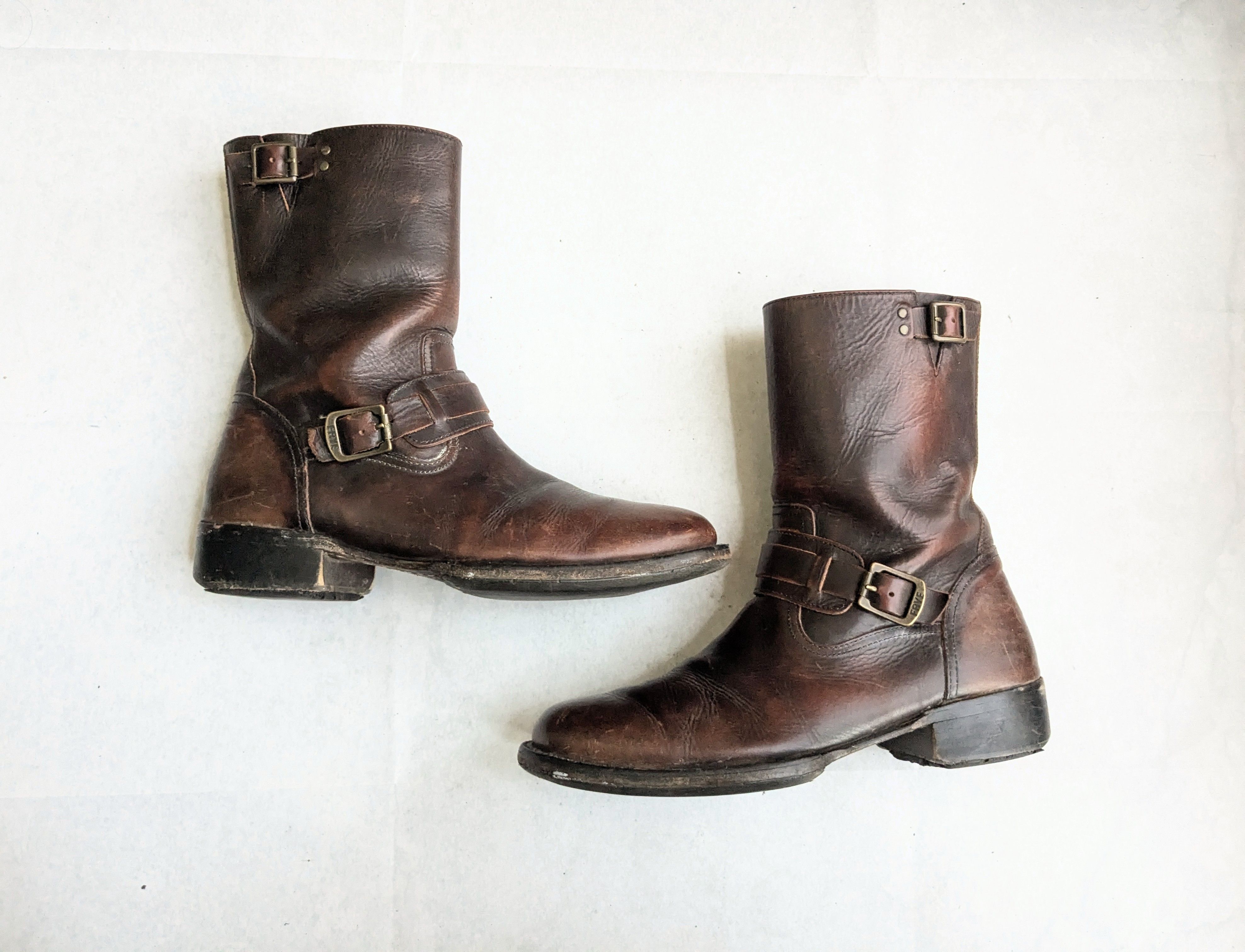 Frye Frye Engineer Boots Brown 10.5 Leather Buckle Size US 10.5 / EU 43-44 - 1 Thumbnail
