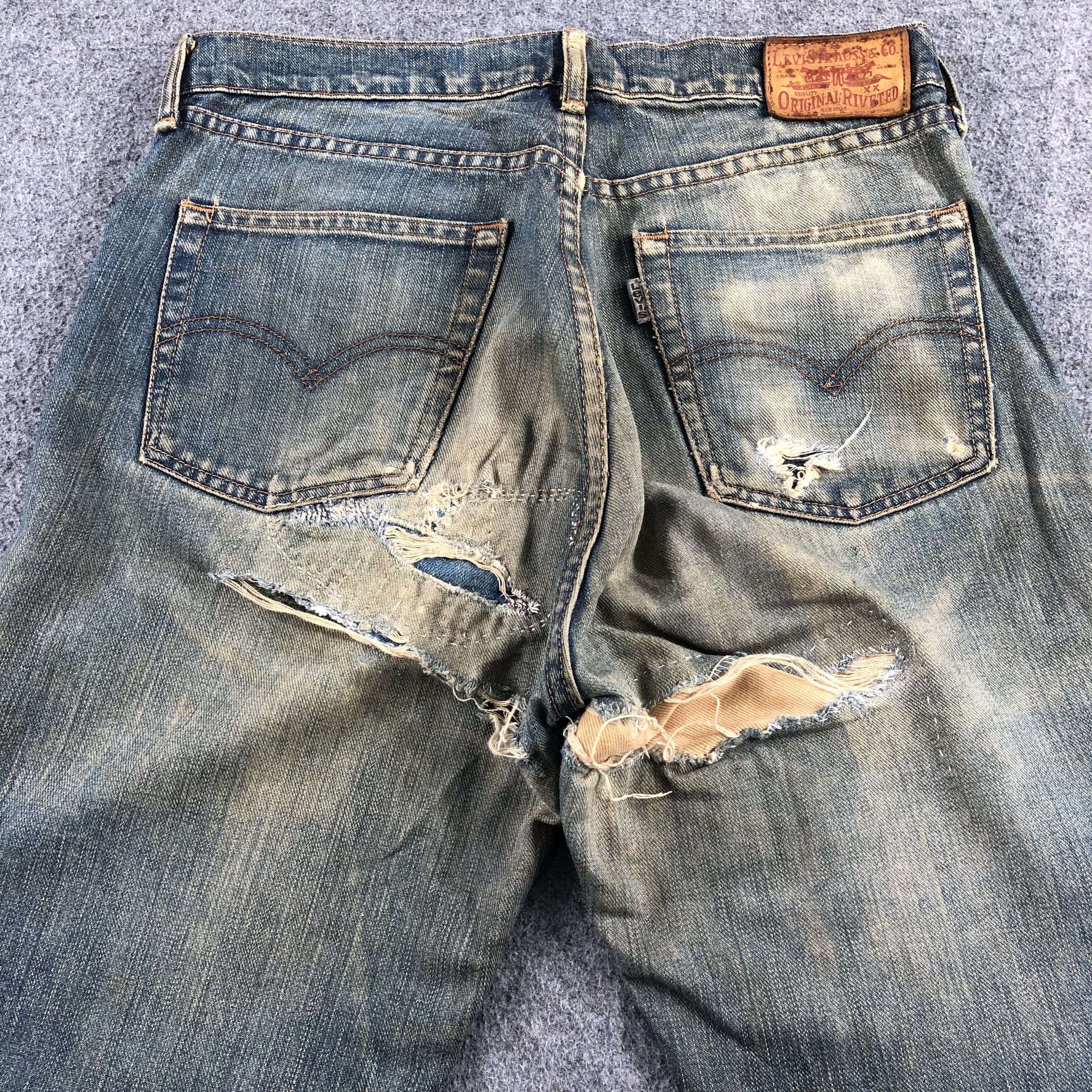 Levi's 90s Vintage Distress Levis Jeans-J1797 Size US 32 / EU 48 - 4 Thumbnail
