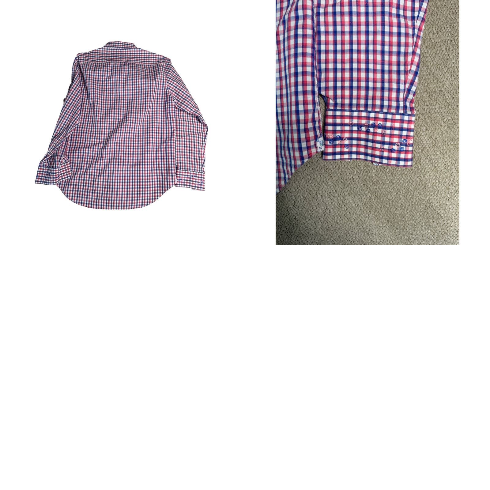 Robert Graham Robert Graham Button-Down Shirt Plaid Embroidered Long Sleeve Red Large Size US L / EU 52-54 / 3 - 9 Thumbnail