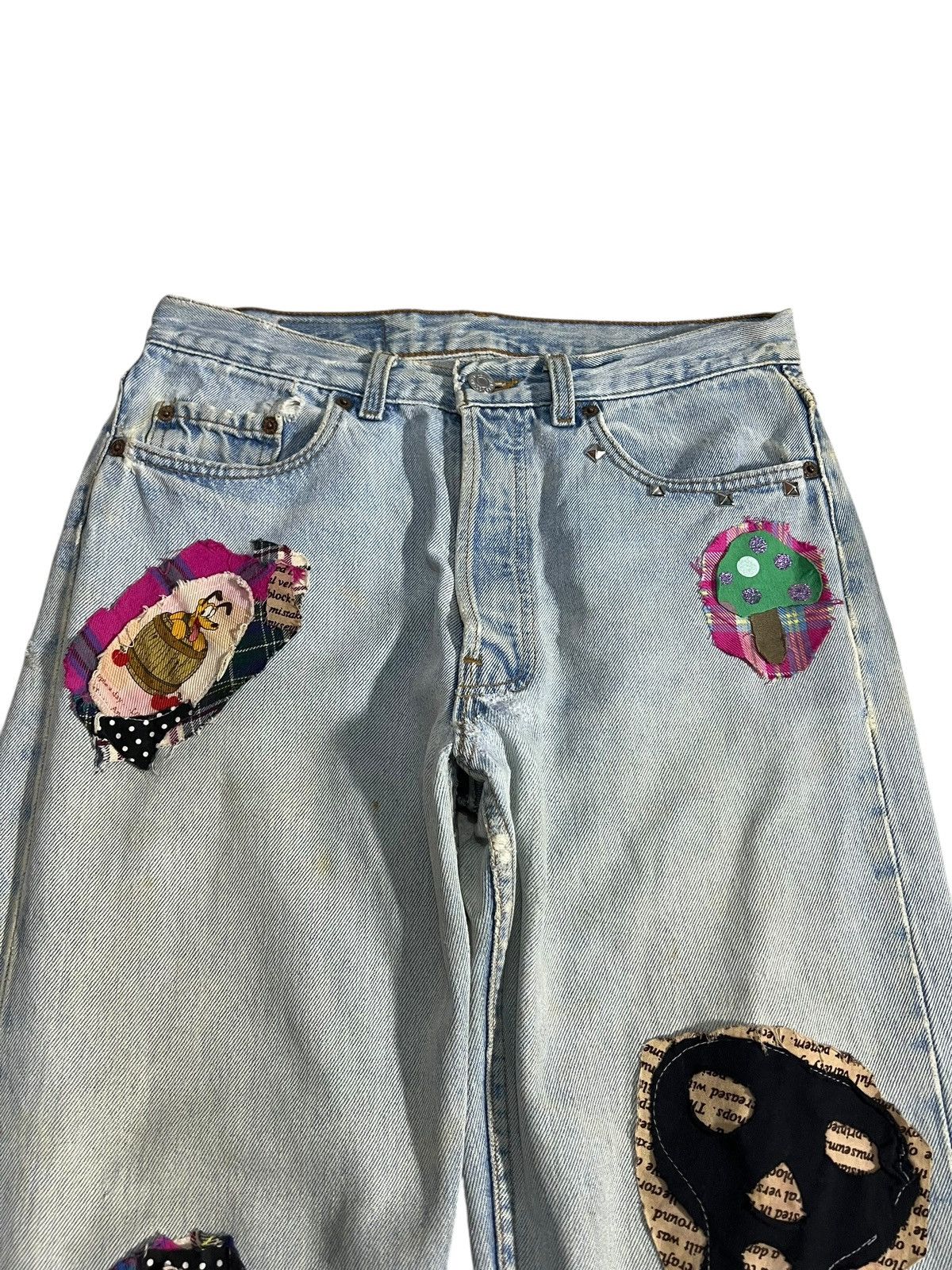 Levi's Vintage Levis 501 Patchwork Faded Jean Size US 30 / EU 46 - 3 Thumbnail