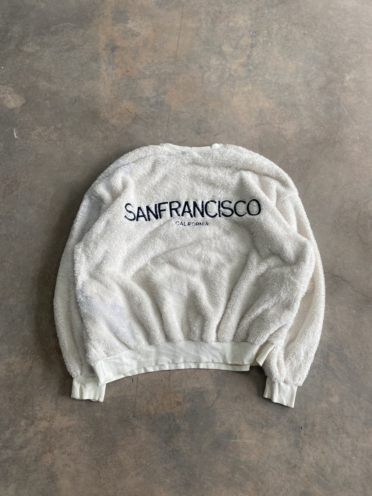 Vintage FLEECE SAN FRANCISCO SWEATSHIRT FLUFFY HAIRY MOHAIR Size US M / EU 48-50 / 2 - 1 Thumbnail