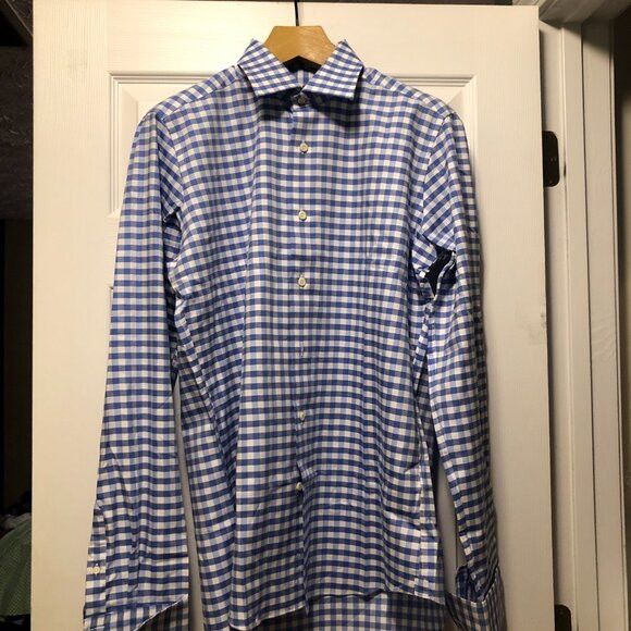 David Donahue David Donahue men's new dress shirt French cuffs 16/36-37 Size US L / EU 52-54 / 3 - 2 Thumbnail