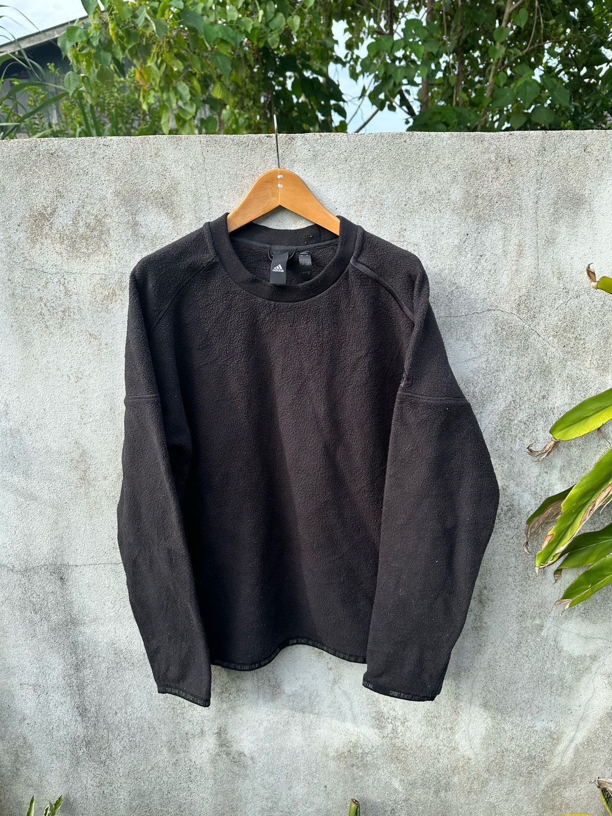 Adidas Adidas plain long sleeve fleece Size US S / EU 44-46 / 1 - 3 Thumbnail