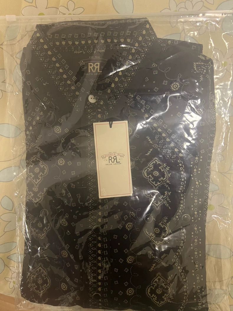 RRL Ralph Lauren RRL Ralph Lauren Black Cashew Blossom Western Shirt Size US S / EU 44-46 / 1 - 5 Thumbnail