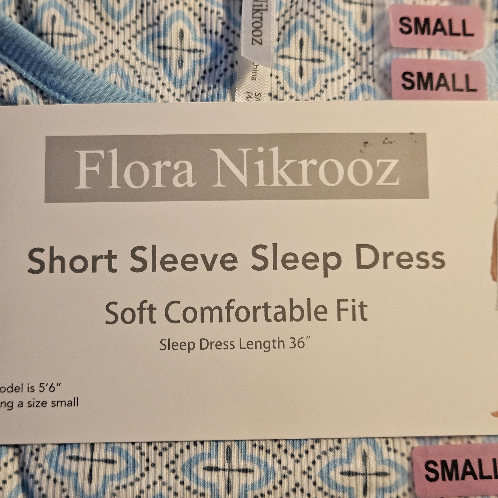 Other Flora Nikrooz Womens Short Sleeve Sleep Dress Small 4-6 Soft Size S / US 4 / IT 40 - 4 Thumbnail