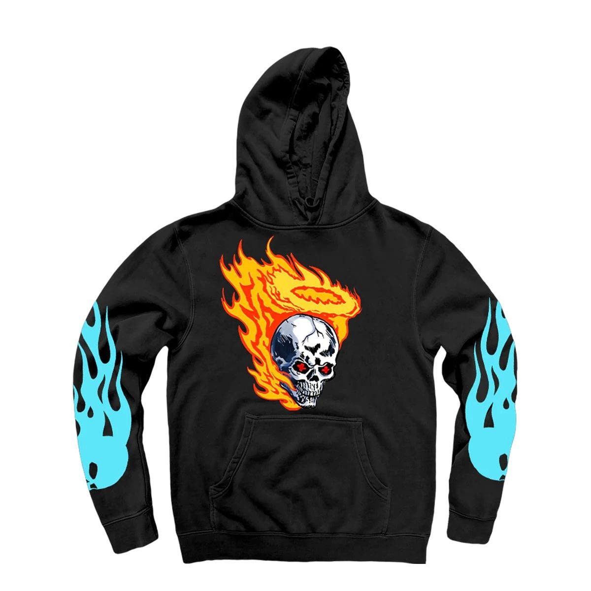 image of B Wood Bwood Ghost Riding Hoodie in Black, Men's (Size Small)