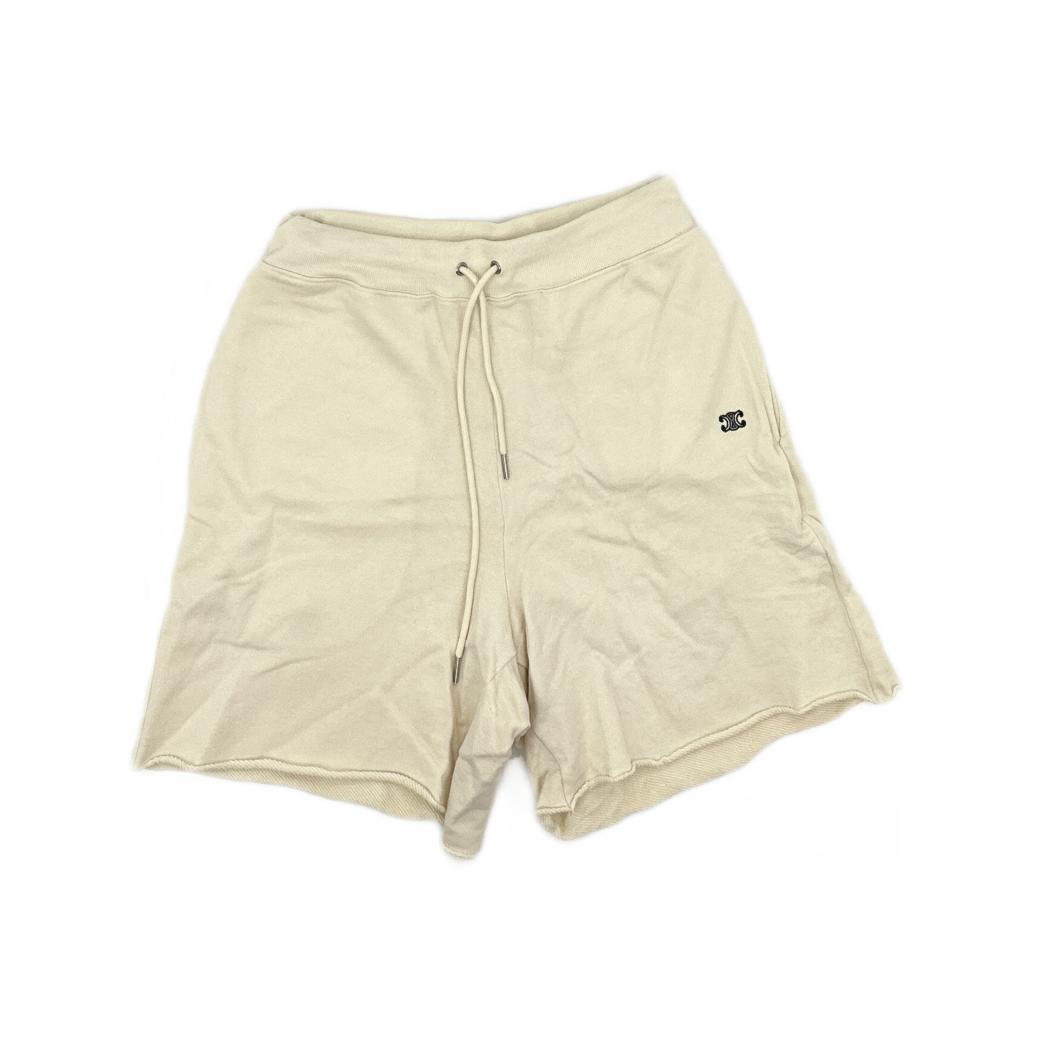 Celine CELINE Logo Ivory Cotton Cashmere Shorts Size S Size 26" / US 2 / IT 38 - 1 Thumbnail