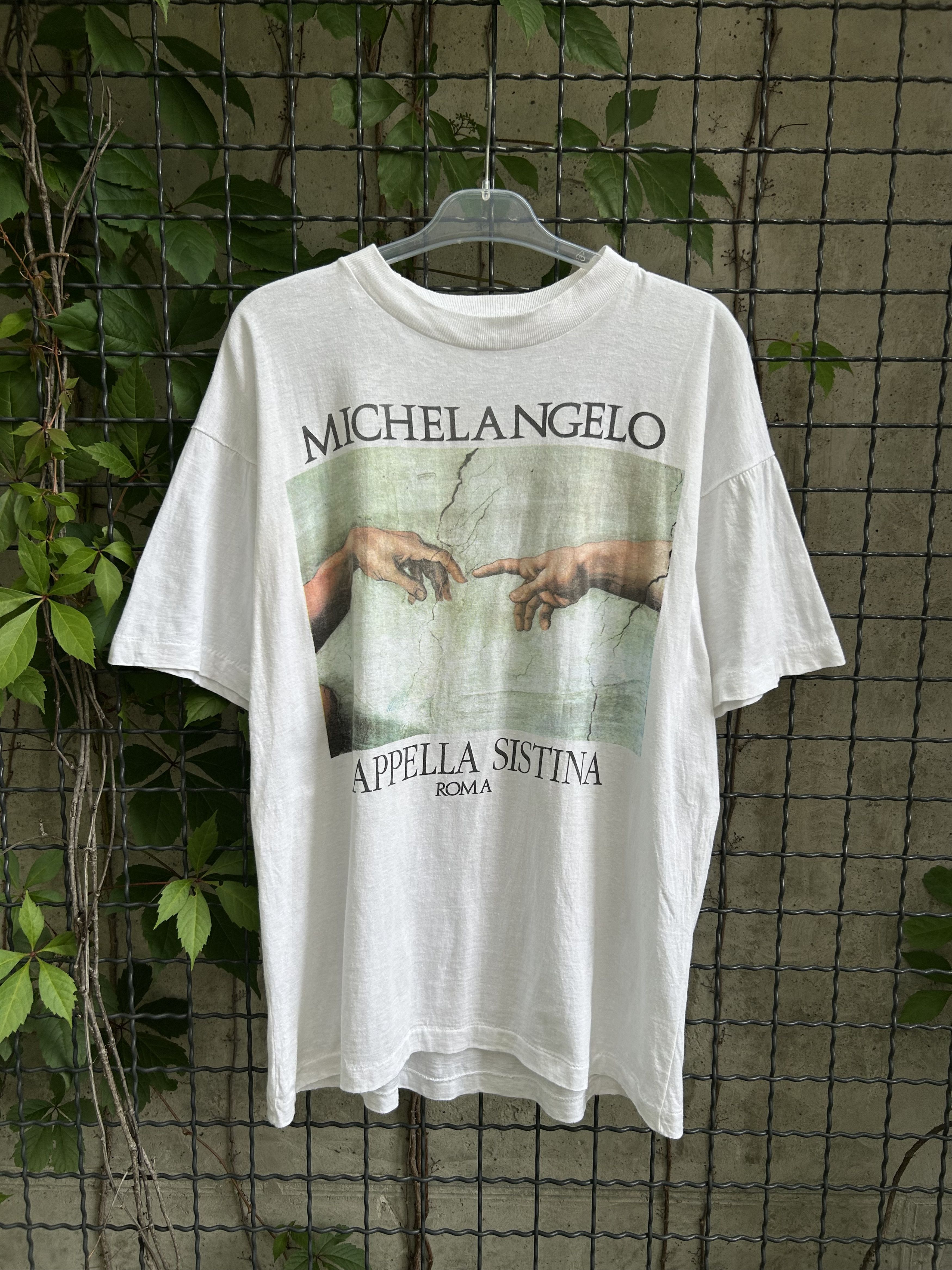 Vintage 90s Michelangelo Chapella Sistina Roma Art T-shirt