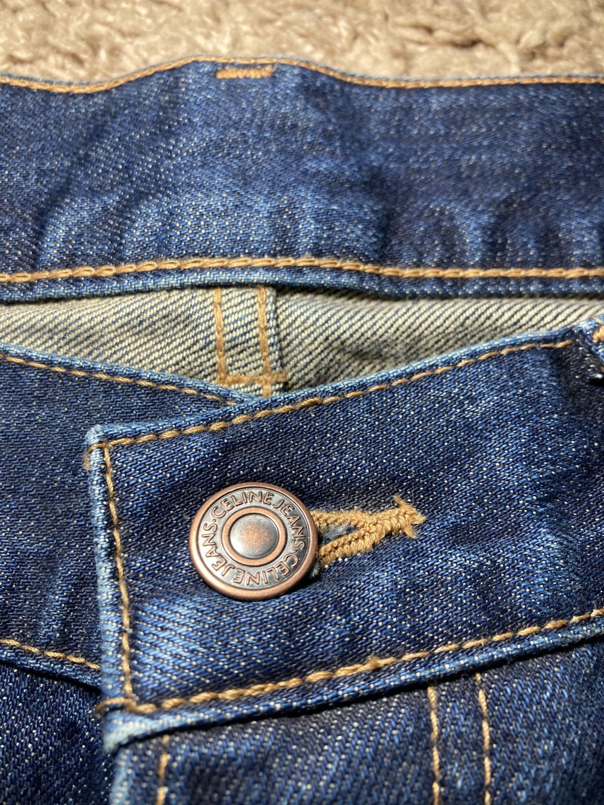 Celine New AW24 Celine Hedi Slimane Dark Wash Wesley 2024 Cut Kurt Size US 32 / EU 48 - 4 Thumbnail