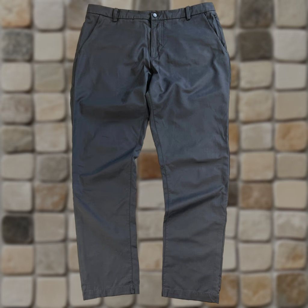 Lululemon VINTAGE Mens Lululemon Commission Pants Gray 36x32.5 Knit Chino Flat Front Regular Straight 90s City Preppy Mens Size US 36 / EU 52 - 1 Thumbnail