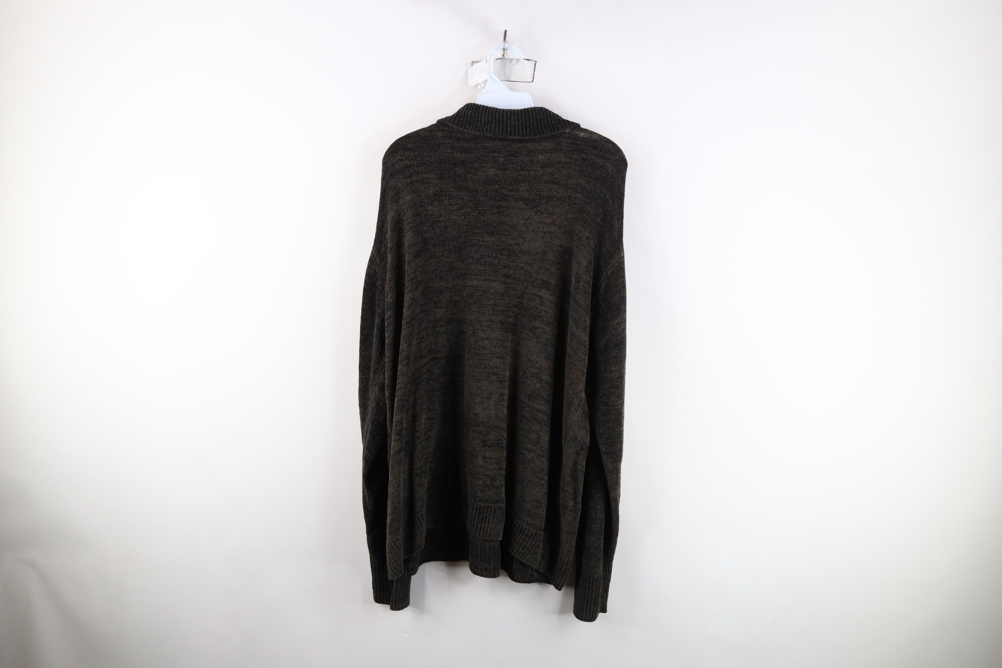 Vintage Vintage 90s Y2K Streetwear Knit Collared Sweater Green Size US XL / EU 56 / 4 - 10 Thumbnail