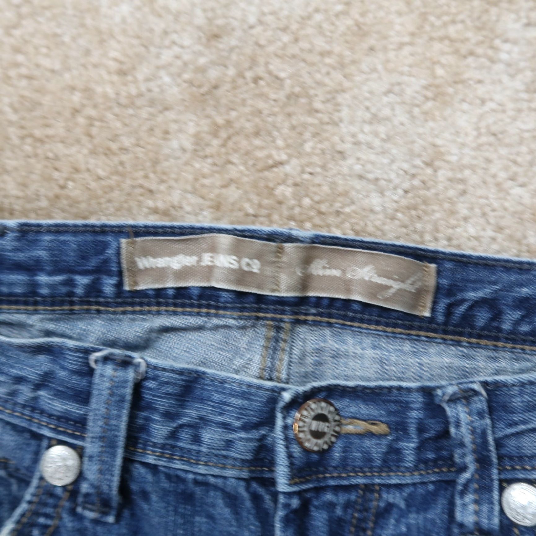Wrangler Wrangler Jeans Slim Straight Men’s 36x28 Blue Denim pants Size US 36 / EU 52 - 3 Thumbnail