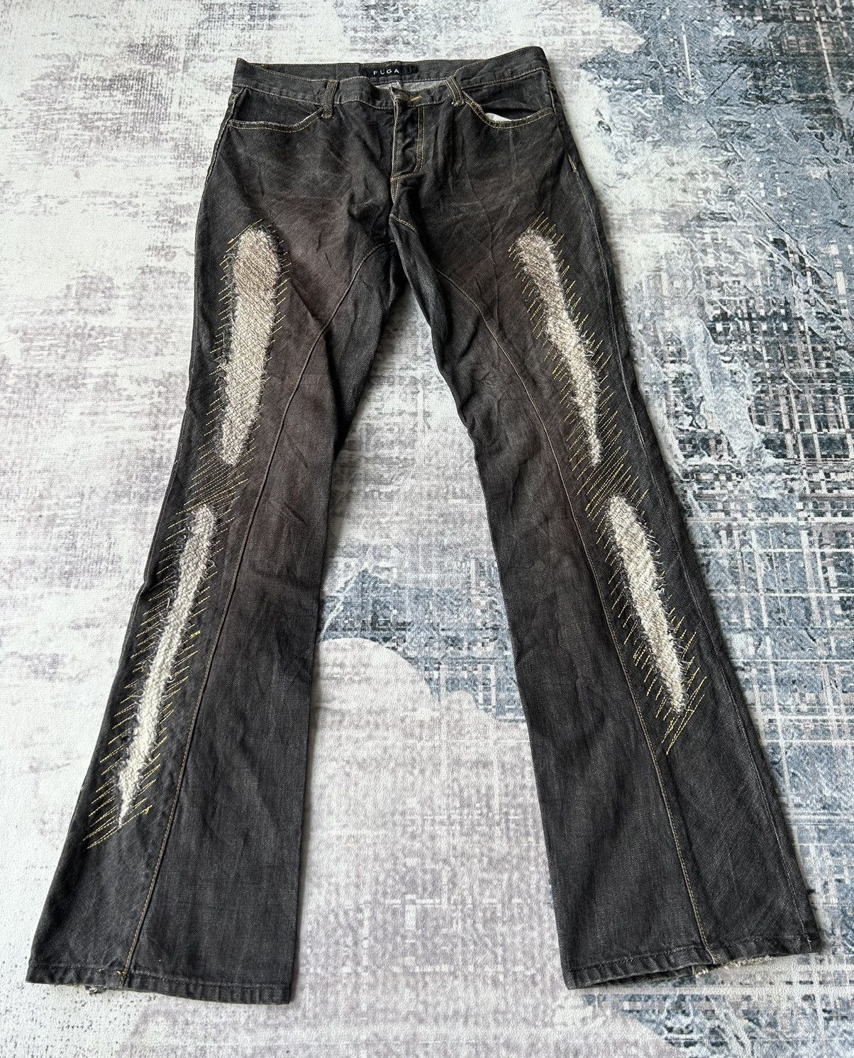GOSTAR DE FUGA Fuga Super Flared Rockstar Jeans Size US 31 - 10 Thumbnail