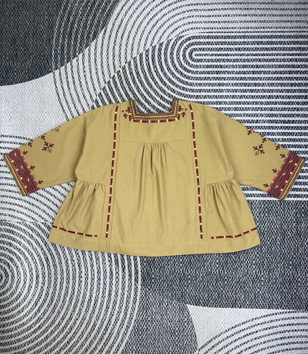 MILKFED Vintage Milkfed Embroidered Detailing Peplum Blouse Size L / US 10 / IT 46 - 2 Thumbnail