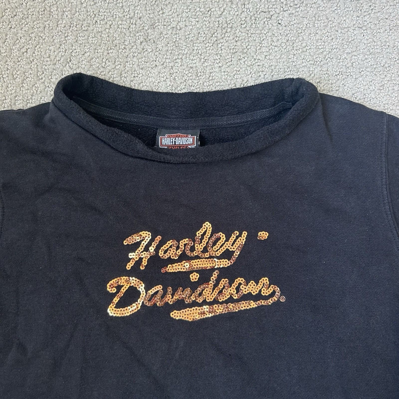 Harley Davidson Vintage Harley Davidson Sequins Sweatshirt Women’s Long Slee Size XS / US 0-2 / IT 36-38 - 7 Thumbnail