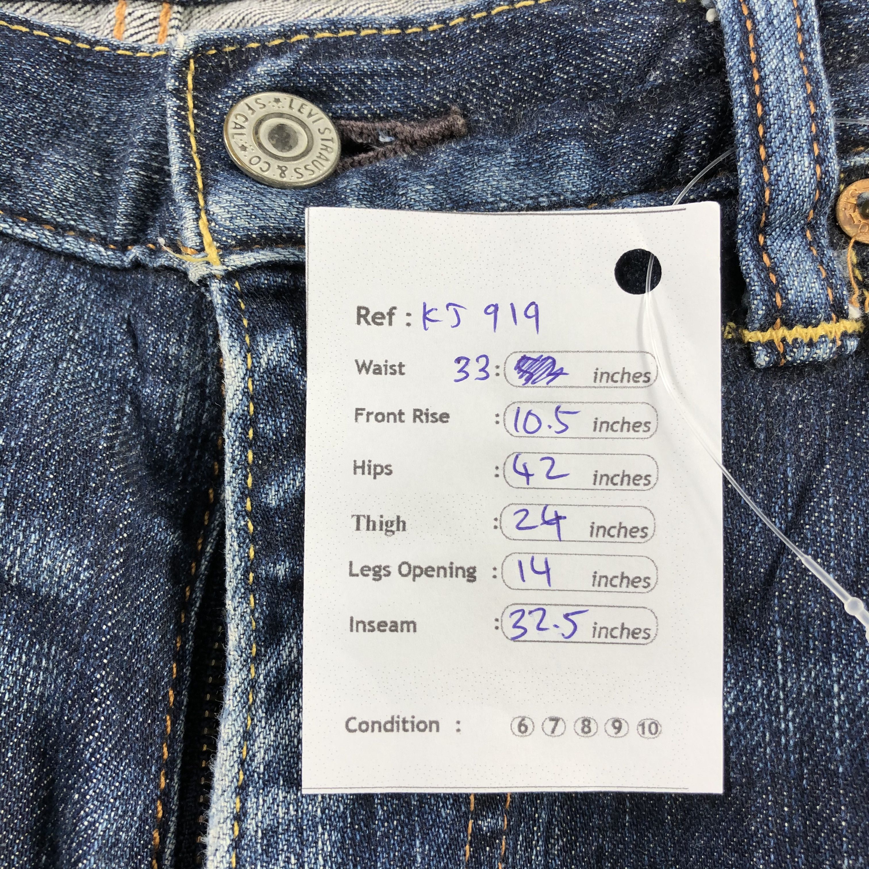 Levi's Vintage Levi's 551 Jeans Distress Dark Wash Denim KJ919 Size US 33 - 15 Thumbnail