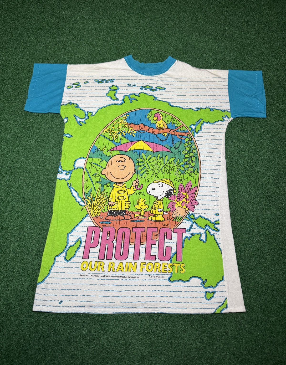Peanuts Peanuts Protect The Rainforests Vintage Sleep Shirt L 21x33 Size L / US 10 / IT 46 - 1 Thumbnail