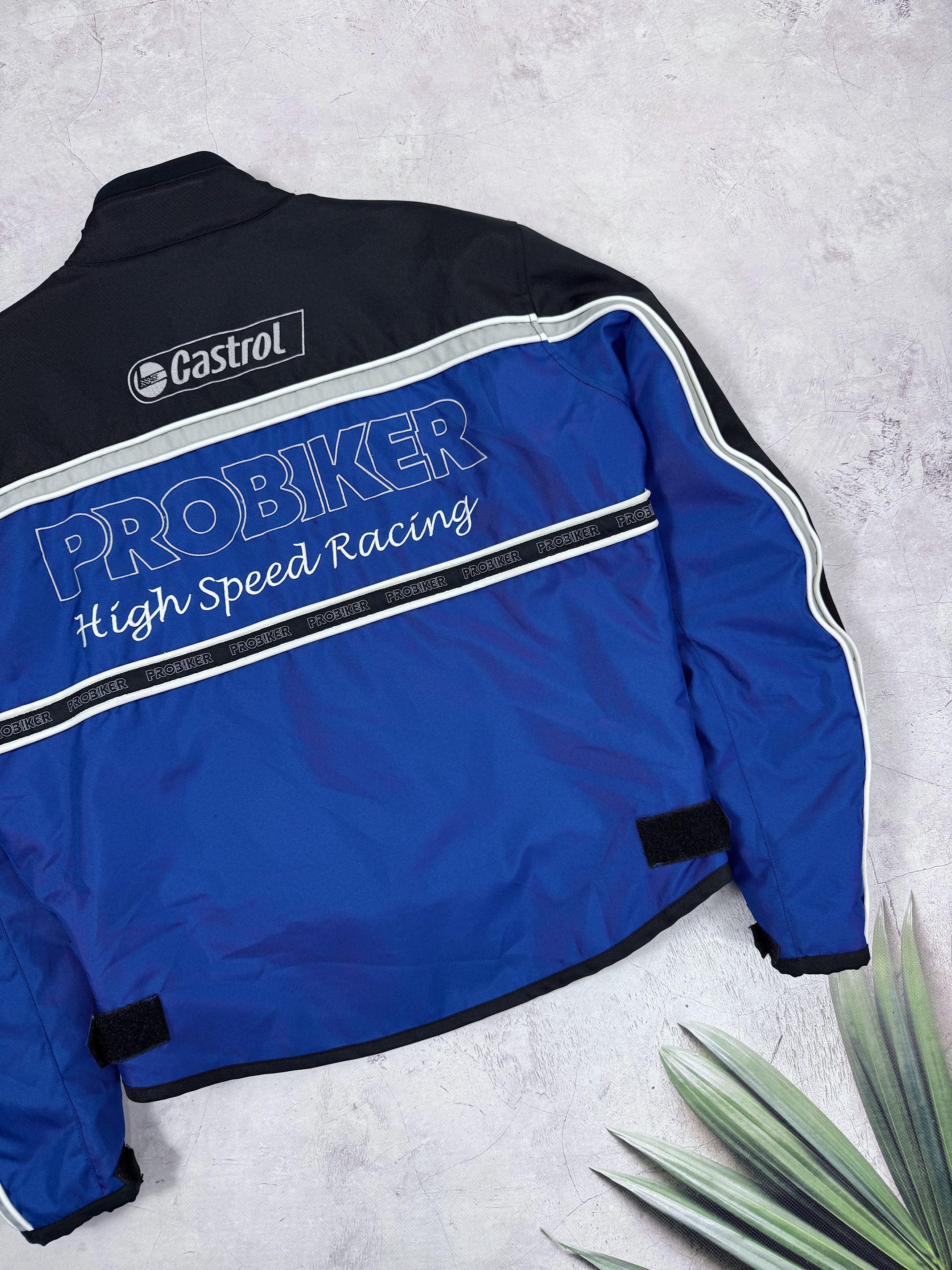 Vintage Probiker High Speed Racing Moto Jacket NGK Castrol LSL Size US L / EU 52-54 / 3 - 16 Thumbnail